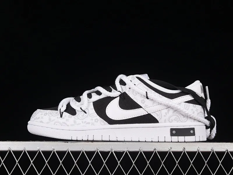 All categories Nk SB Dunk series Nk SB Dunk Low low-top sneakers Nk Dunk Low ESS reverse cashew flower micro industry customized version of deconstructed strap casual sneakers DJ9955-100